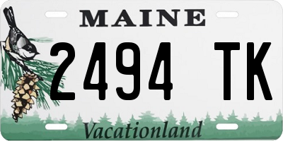 ME license plate 2494TK