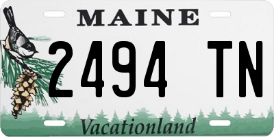 ME license plate 2494TN