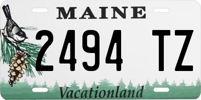 ME license plate 2494TZ