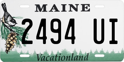 ME license plate 2494UI