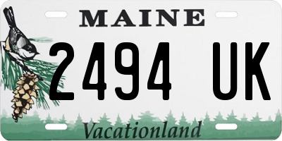 ME license plate 2494UK