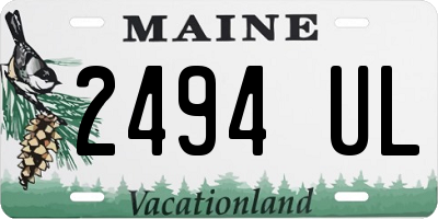 ME license plate 2494UL