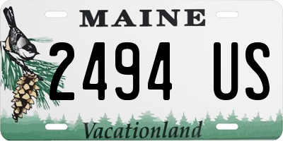 ME license plate 2494US