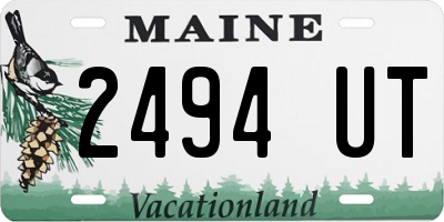 ME license plate 2494UT