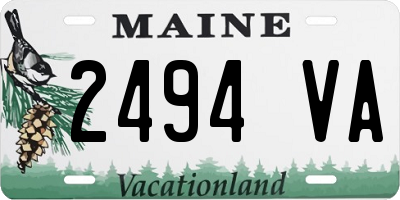 ME license plate 2494VA