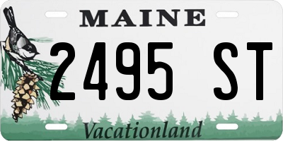 ME license plate 2495ST