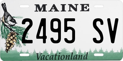 ME license plate 2495SV