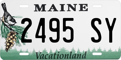 ME license plate 2495SY
