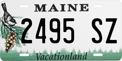 ME license plate 2495SZ