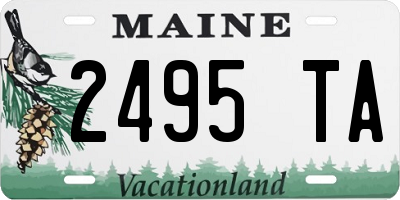 ME license plate 2495TA