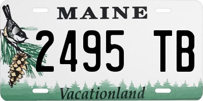 ME license plate 2495TB