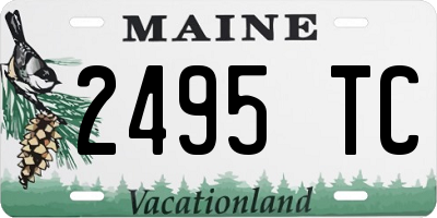 ME license plate 2495TC