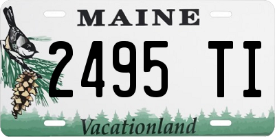 ME license plate 2495TI
