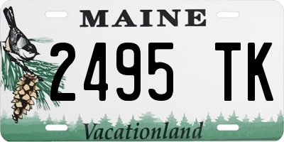 ME license plate 2495TK