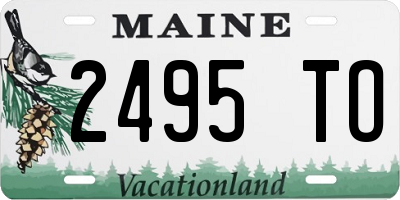 ME license plate 2495TO