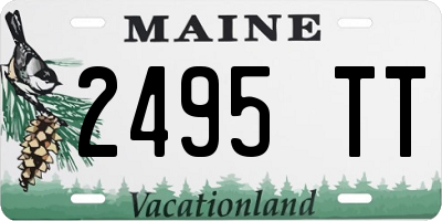ME license plate 2495TT