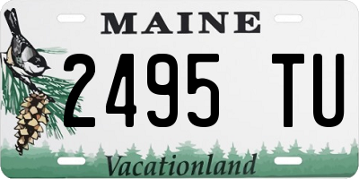 ME license plate 2495TU