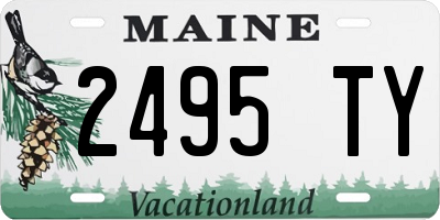 ME license plate 2495TY