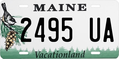 ME license plate 2495UA