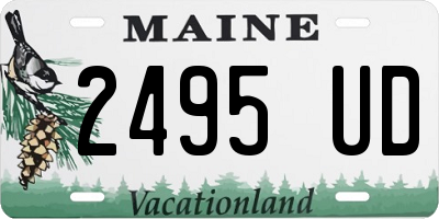 ME license plate 2495UD