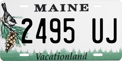 ME license plate 2495UJ