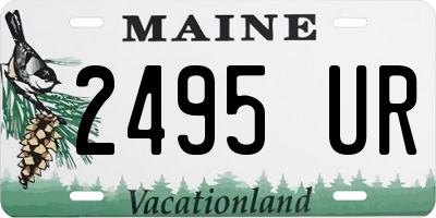 ME license plate 2495UR