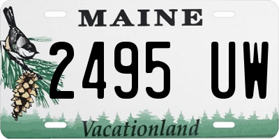 ME license plate 2495UW