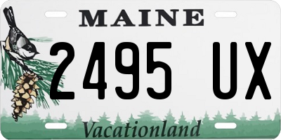 ME license plate 2495UX