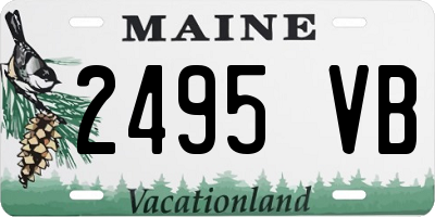 ME license plate 2495VB