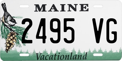 ME license plate 2495VG