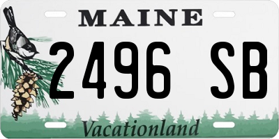 ME license plate 2496SB