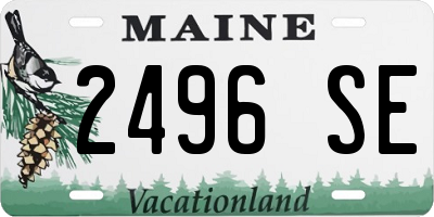 ME license plate 2496SE