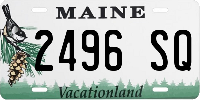ME license plate 2496SQ
