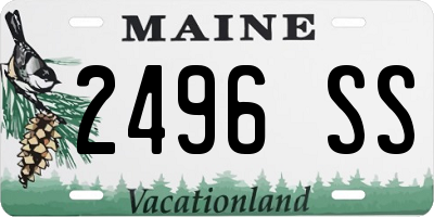 ME license plate 2496SS