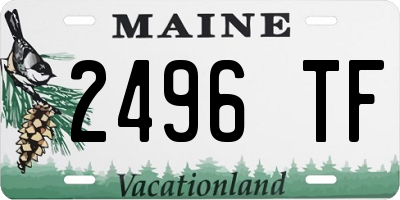 ME license plate 2496TF