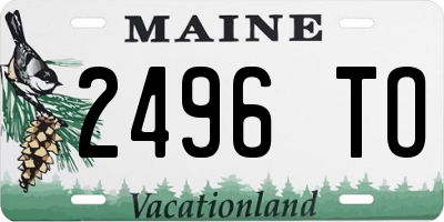 ME license plate 2496TO