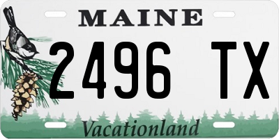 ME license plate 2496TX
