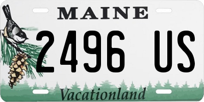 ME license plate 2496US