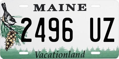 ME license plate 2496UZ