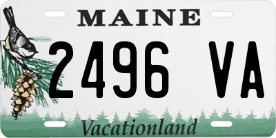 ME license plate 2496VA