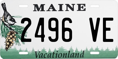 ME license plate 2496VE