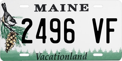 ME license plate 2496VF