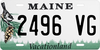 ME license plate 2496VG