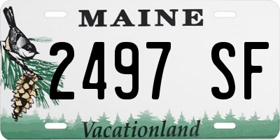 ME license plate 2497SF