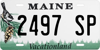 ME license plate 2497SP