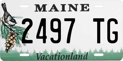 ME license plate 2497TG