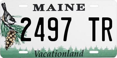 ME license plate 2497TR