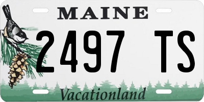 ME license plate 2497TS