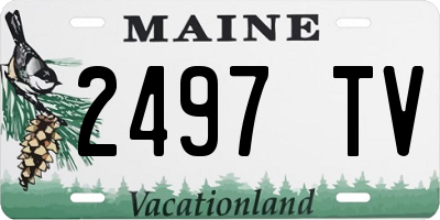 ME license plate 2497TV