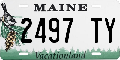 ME license plate 2497TY